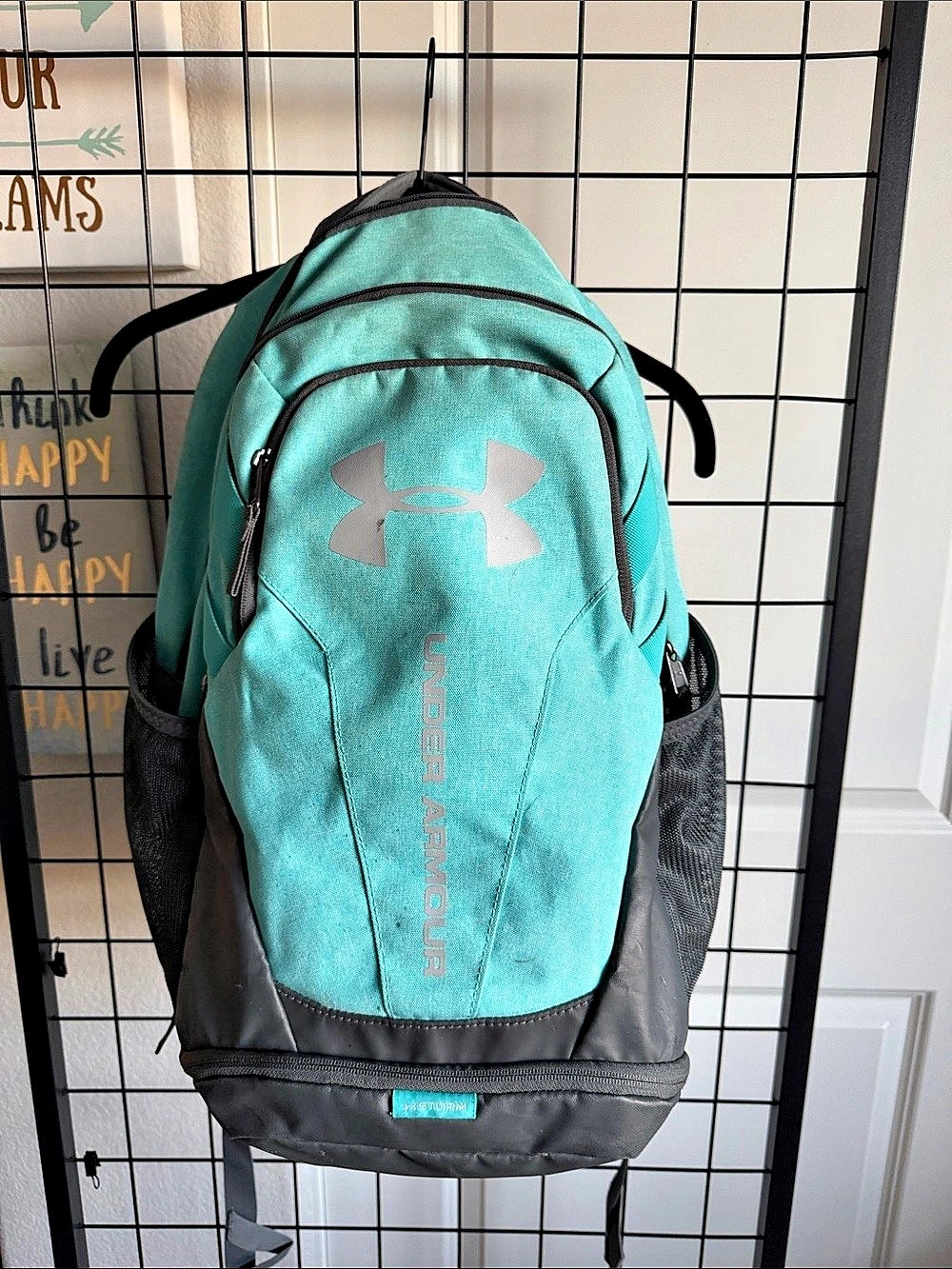 Under Armour UA Hustle 4.0 Backpack in Blue & Gray
